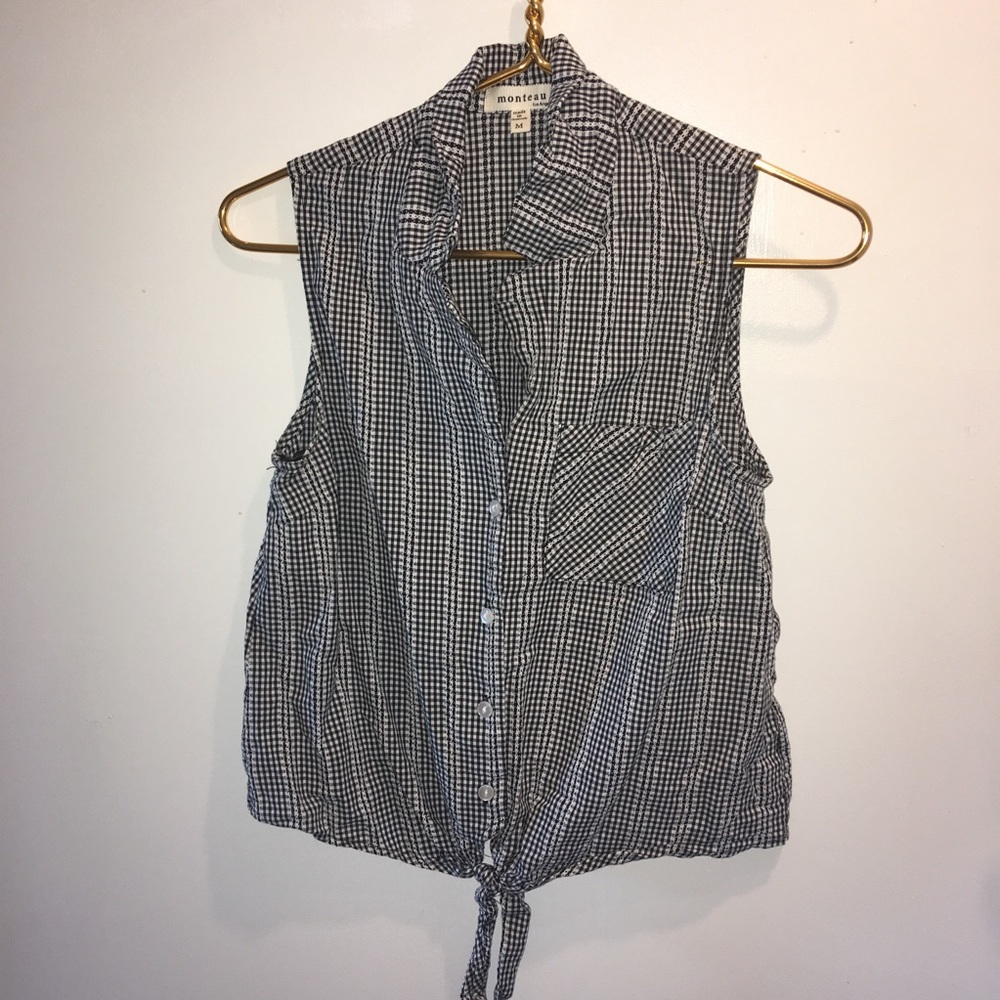 Checkered Sleeveless Top